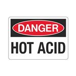 Danger Hot Acid Sign